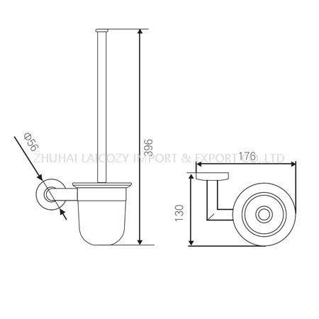Cuarto de baño 304 S/S Soporte para escobilla de baño para habitaciones de hotel