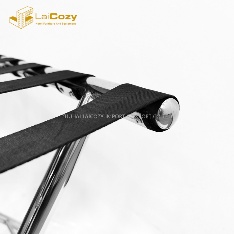 Portaequipajes plegable de acero inoxidable para maleta de hotel personalizado
