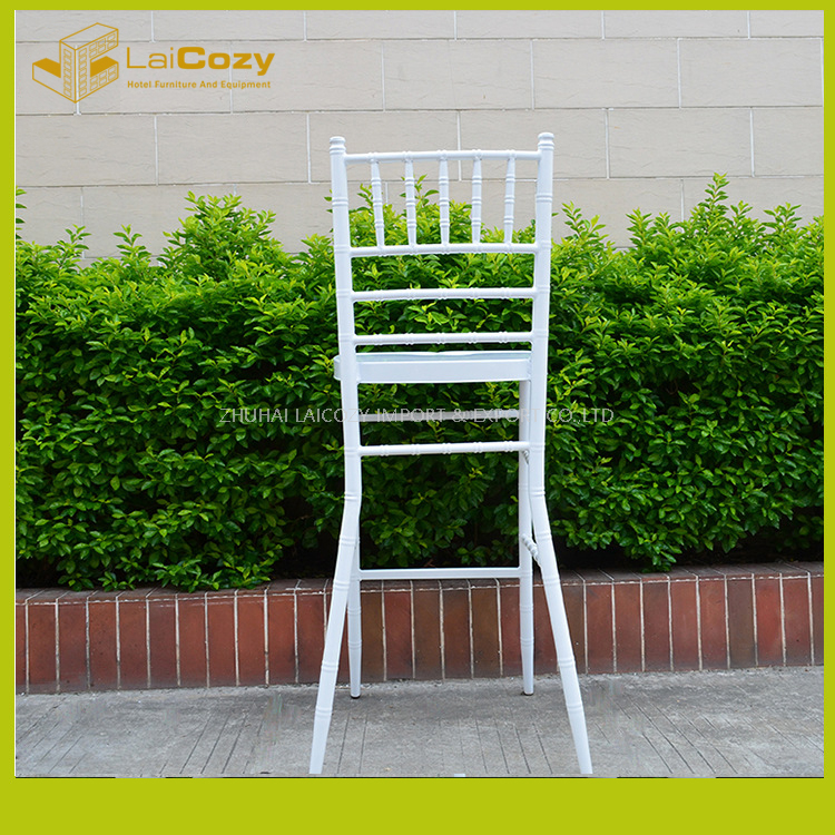 Silla de taburete de bar con respaldo alto Chiavari para fiesta de bodas Tiffany dorada