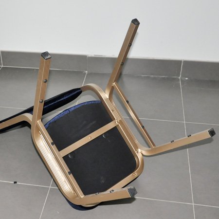 Silla apilable de aluminio para banquete de hotel