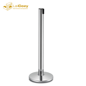 Poste de barrera de control de multitudes de cinturón reteactable de aluminio para hotel