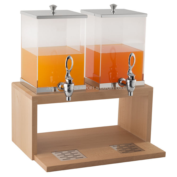 Dispensador de bebidas de jugo de torre de vidrio doble BARREL popular