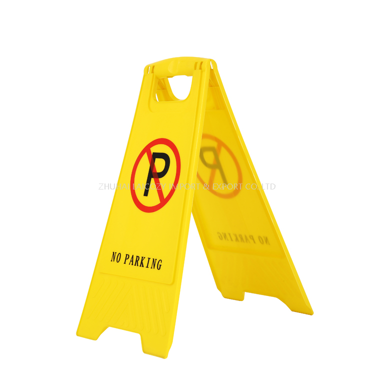  Señal de advertencia de tablero de precaución amarillo plástico
