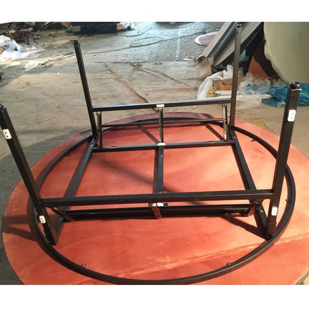 Mesa cuadrada de estructura de metal de madera contrachapada de comedor grande para hotel