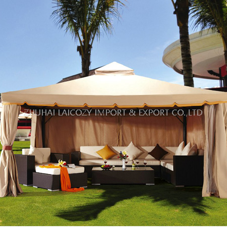 Carpa de aluminio de lujo al aire libre con cortina con mosquitera 