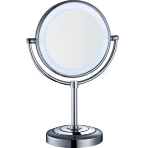 Espejo de aumento de baño cosmético de maquillaje con luz LED
