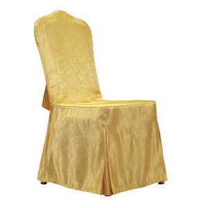 Cubierta de silla de banquete de hotel de tela de lujo con lazo trasero