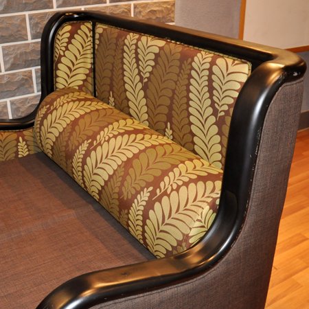 Sofá de comedor tapizado con marco de acero moderno para restaurante 