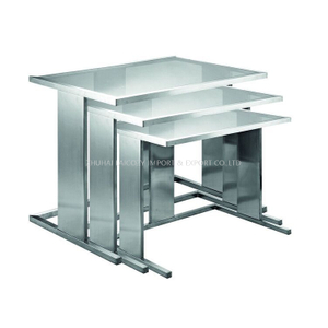 Mesa de buffet rectangular de acero inoxidable 304 para restaurante de hotel de buena calidad personalizada